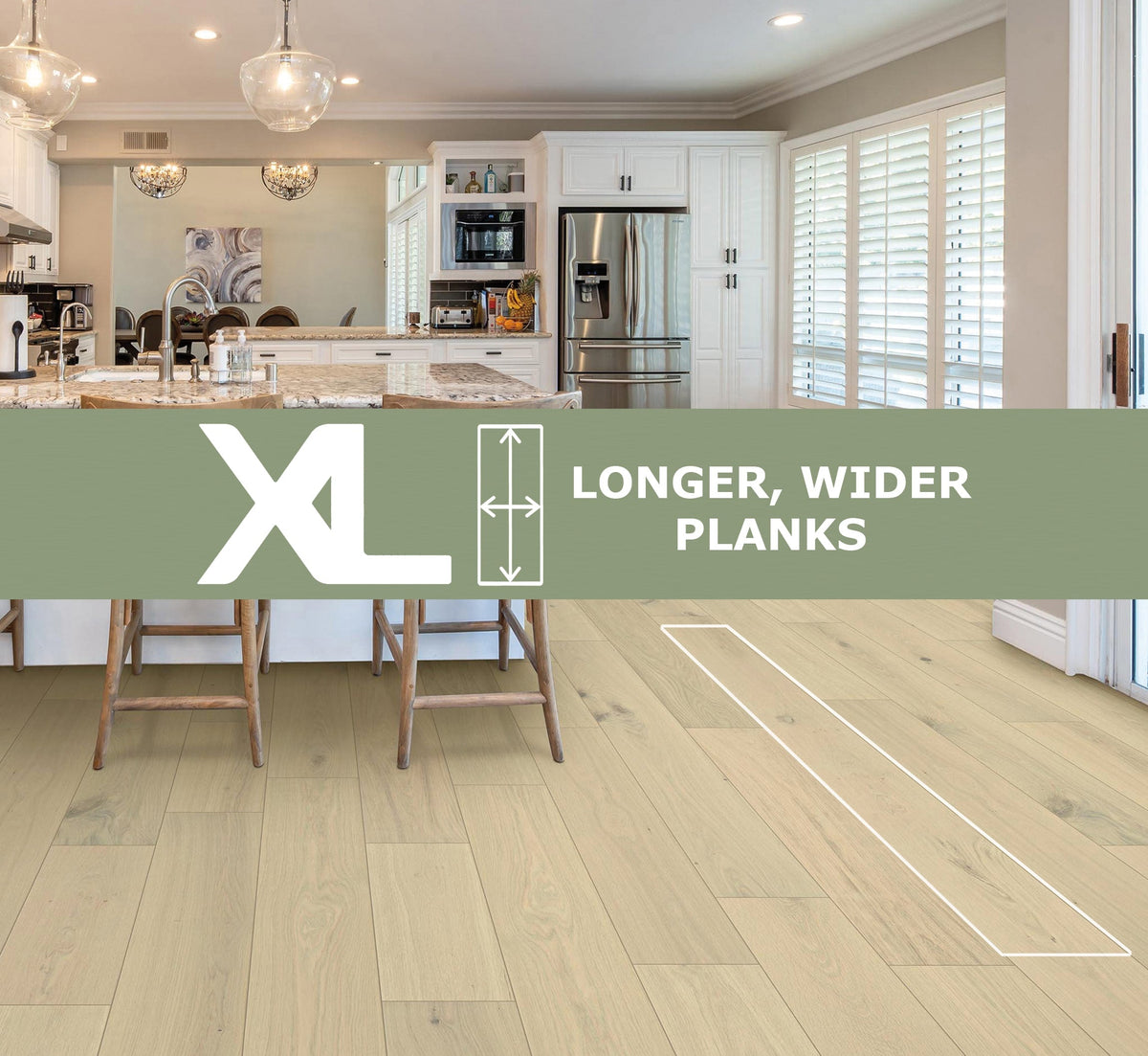Element Flooring European white oak Coster hardwood flooring — installed room view
