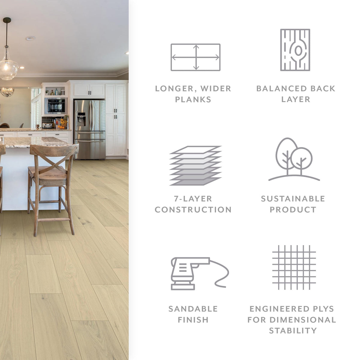 Element Flooring European white oak Coster hardwood flooring — color and finish detail