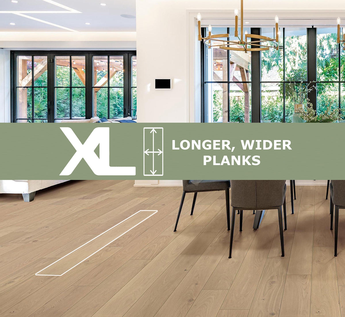 Element Flooring European white oak Moore hardwood flooring — installed room view