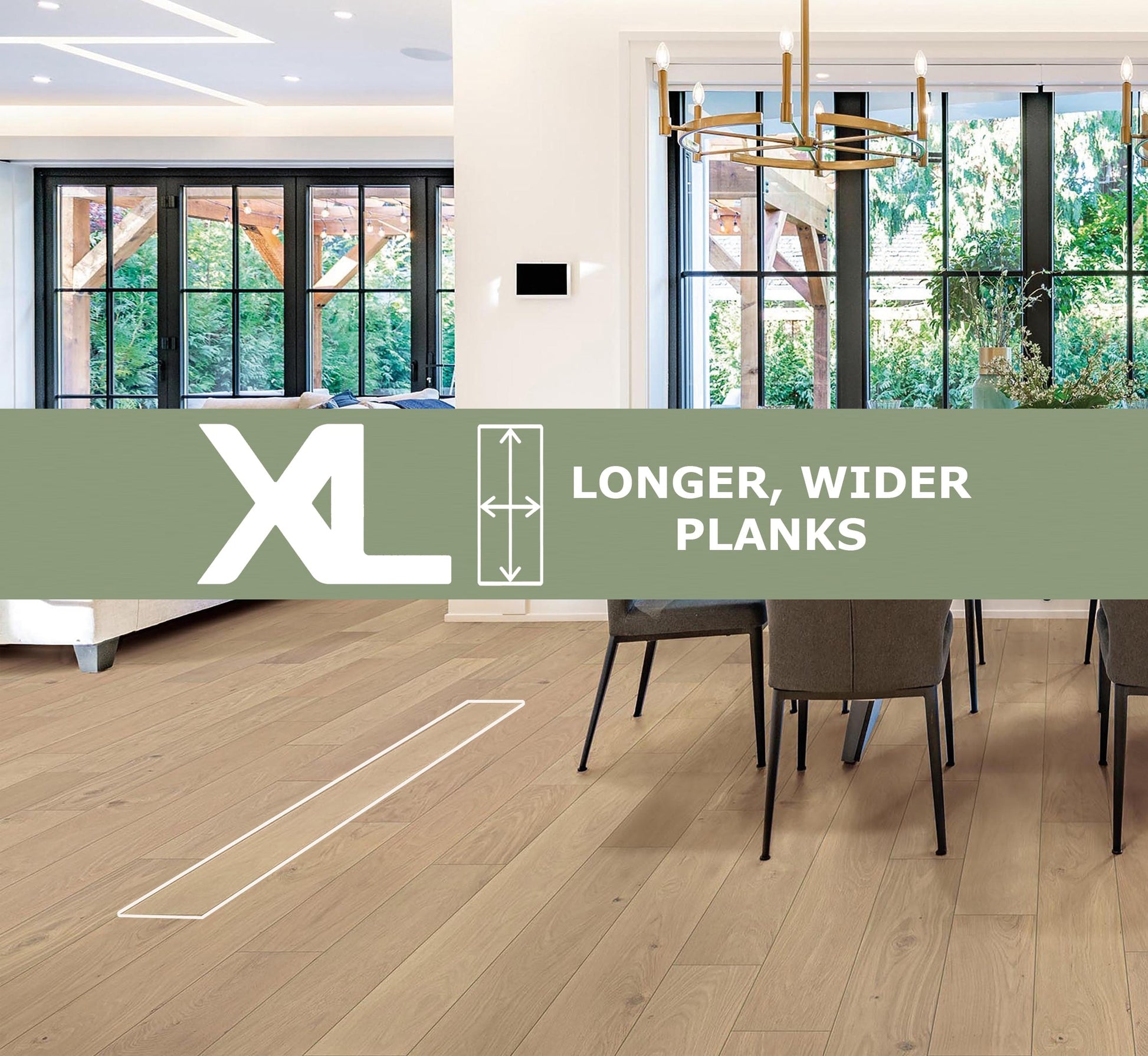 Element Flooring European white oak Moore hardwood flooring — installed room view