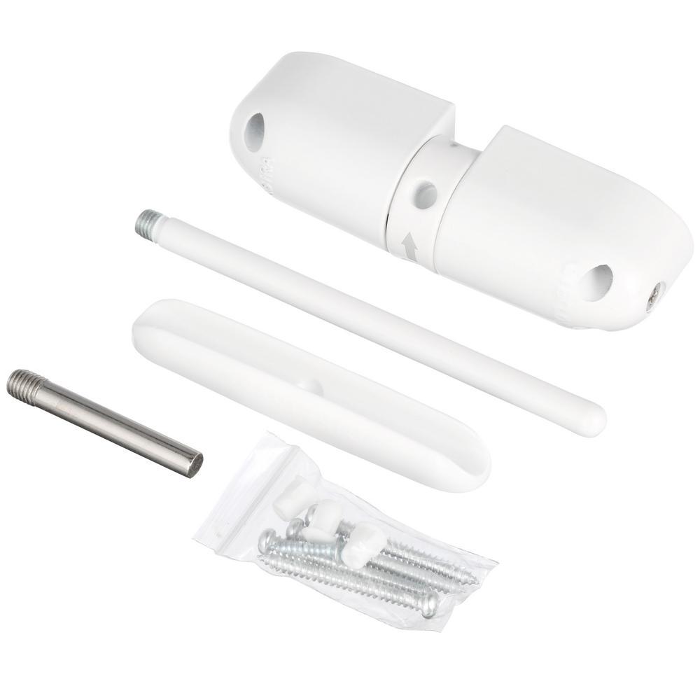 Safety Spring Door Closer, 4-1/4 in., Diecast Construction, White, Non-Handed - Super Arbor