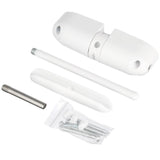 Safety Spring Door Closer, 4-1/4 in., Diecast Construction, White, Non-Handed - Super Arbor