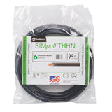 500 ft. 6 Black Stranded CU SIMpull THHN Wire - Super Arbor