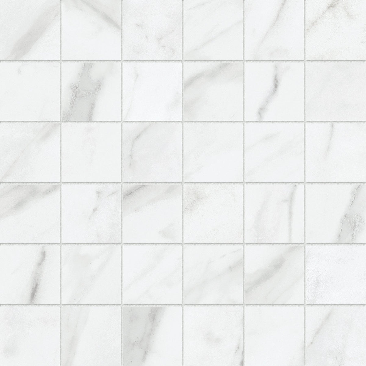 Satori Altezza Carrara 12-in x 12-in Matte Porcelain Marble look Mosaic Wall Tile product image