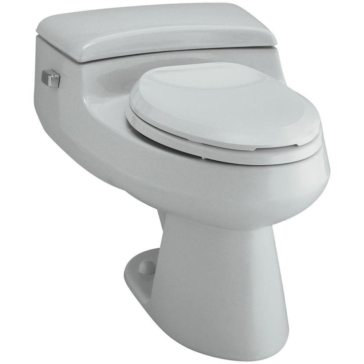 San Raphael Comfort Height 1-Piece 1 GPF Single Flush Elongated Toilet in Ice Grey, Seat Included - Super Arbor