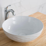 Viva 16-1/2 in. Round Porcelain Ceramic Vessel Sink in White - Super Arbor