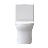Burdon 1-Piece 0.8/1.28 GPF Dual Flush Square Toilet in White, Seat Included - Super Arbor