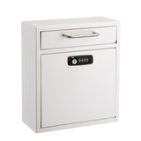Black Medium Drop Box Wall Mounted Locking Mail Box with Key and Combination lock - Super Arbor