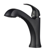 Kraus Oren Matte Black 1-Handle Deck-Mount Pull-Out Handle Kitchen Faucet