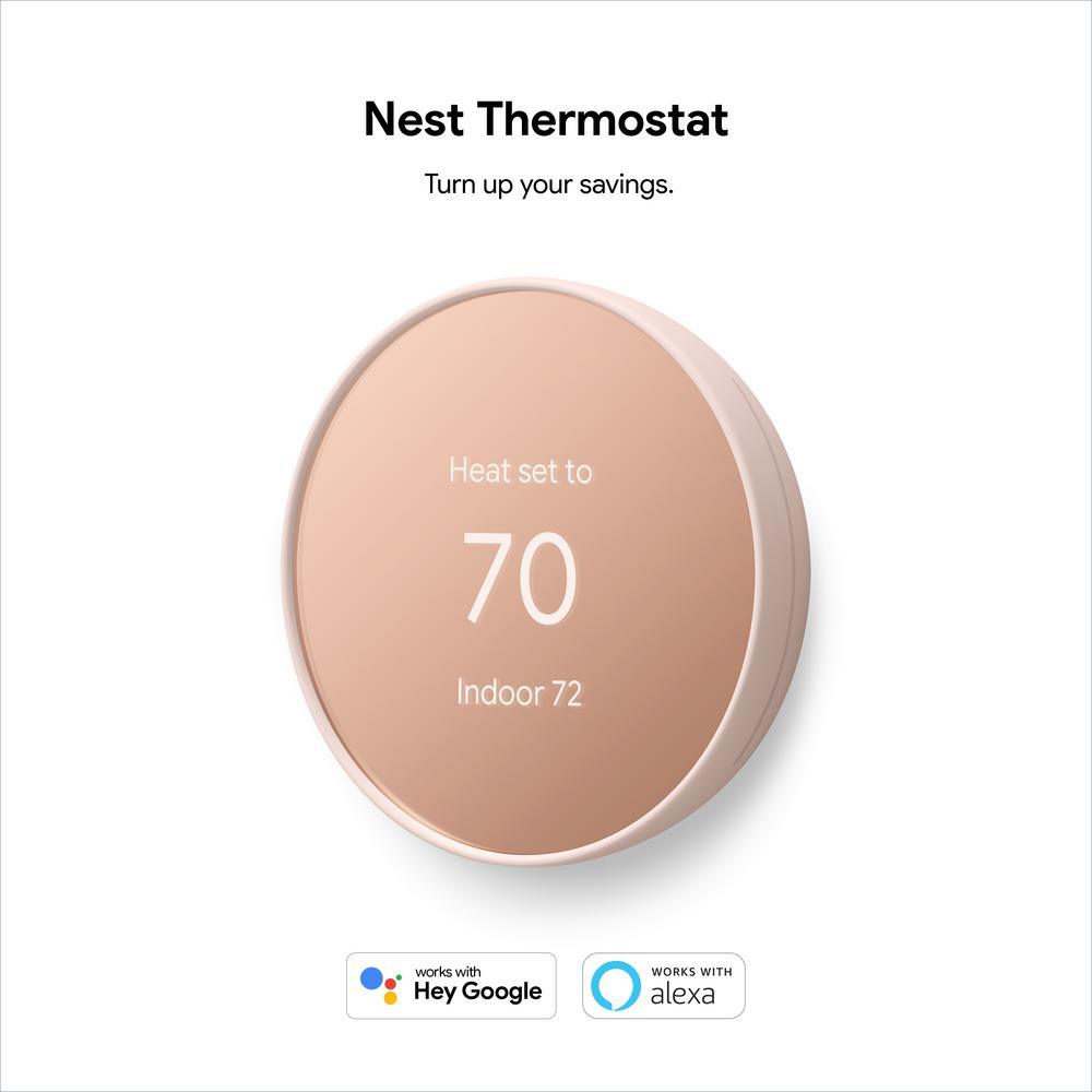 Nest Thermostat - Smart Programmable Wi-Fi Thermostat - Sand - Super Arbor