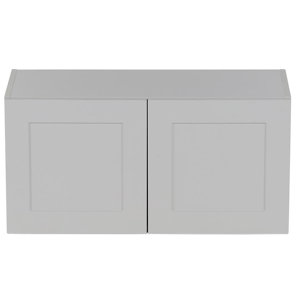 Cambridge Shaker Assembled 30x42x12.5 in. Wall Cabinet with 2 Soft Close Doors in White - Super Arbor