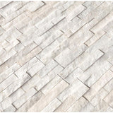 MSI Arctic White Ledger Panel 6 in. x 24 in. Natural Marble Wall Tile (10 cases / 60 sq. ft. / pallet)