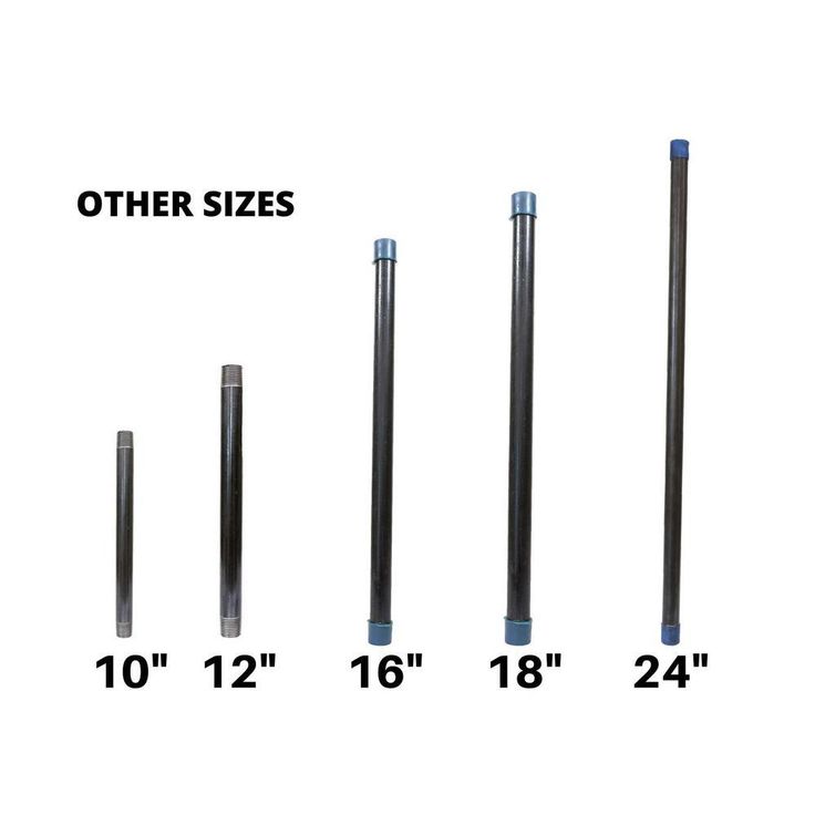 3/4 in. x 18 in. Black Steel Pipe (10-Pack)