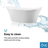 Jewel 60 in. Acrylic Double Backrest Flatbottom Non-Whirlpool Bathtub in White - Super Arbor