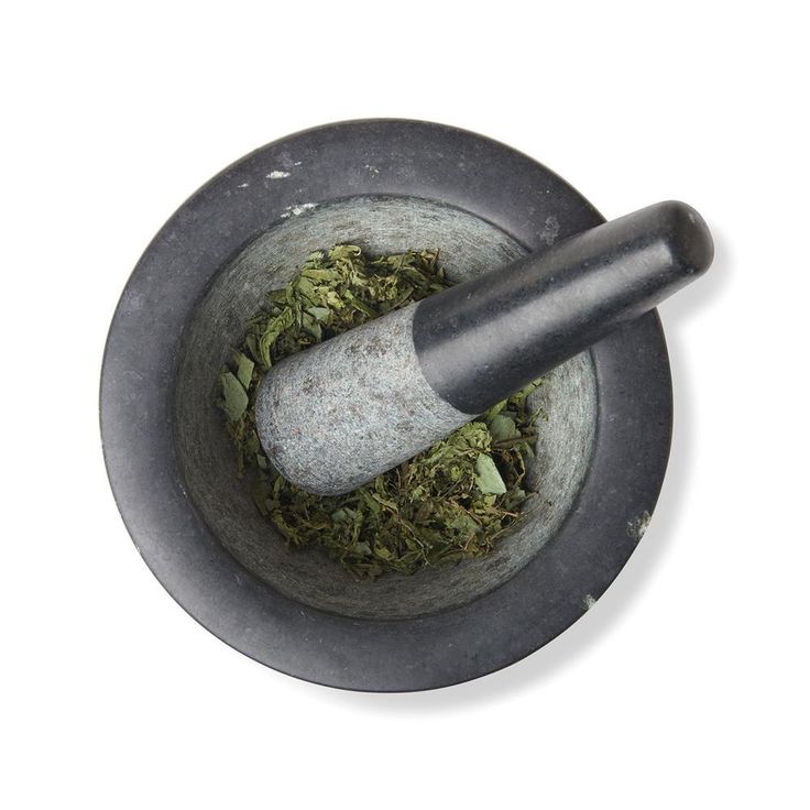 7 in. Dia Black Granite Mortar and Pest
