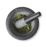 7 in. Dia Black Granite Mortar and Pest