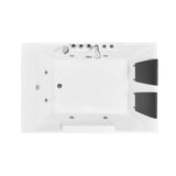 72 in. Acrylic Flatbottom Whirlpool Bathtub in White - Super Arbor
