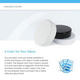 MR Direct Undermount Porcelain Bathroom Sink in White with Pop-Up Drain in Brushed Nickel
