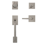 Schlage Custom Century Single Cylinder Handleset with Eller Lever, Aged Bronze