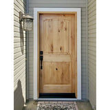 Krosswood Doors 42 in. x 96 in. Rustic Knotty Alder Arch Top Clear Stain Right-Hand Inswing Wood Single Prehung Front Door
