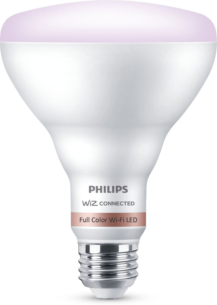 Philips Color and Tunable White BR30 LED, 65W Equivalent, Dimmable Smart Wi‑Fi WiZ Connected Light Bulb (E26)