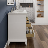 Eviva Elite Stamford 48 in. W x 24 in. D x 34 in. H Double Bath Vanity in White with White Carrara Top and Undermount White Sinks