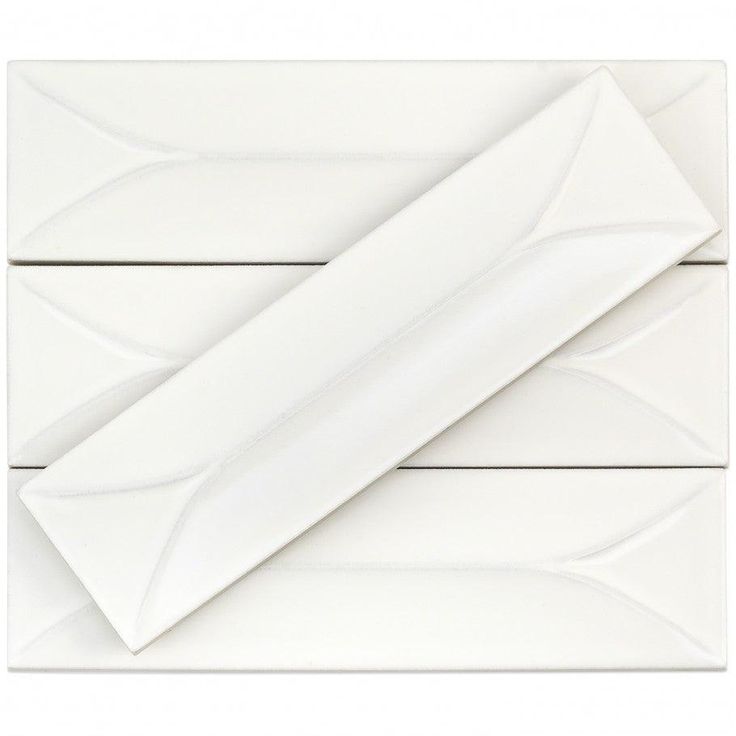 Bond Tile Roma 3D White 3 in. x 9 in. Polished Ceramic Subway Tile (40 Pieces 6.02 Sq. Ft. / Box)