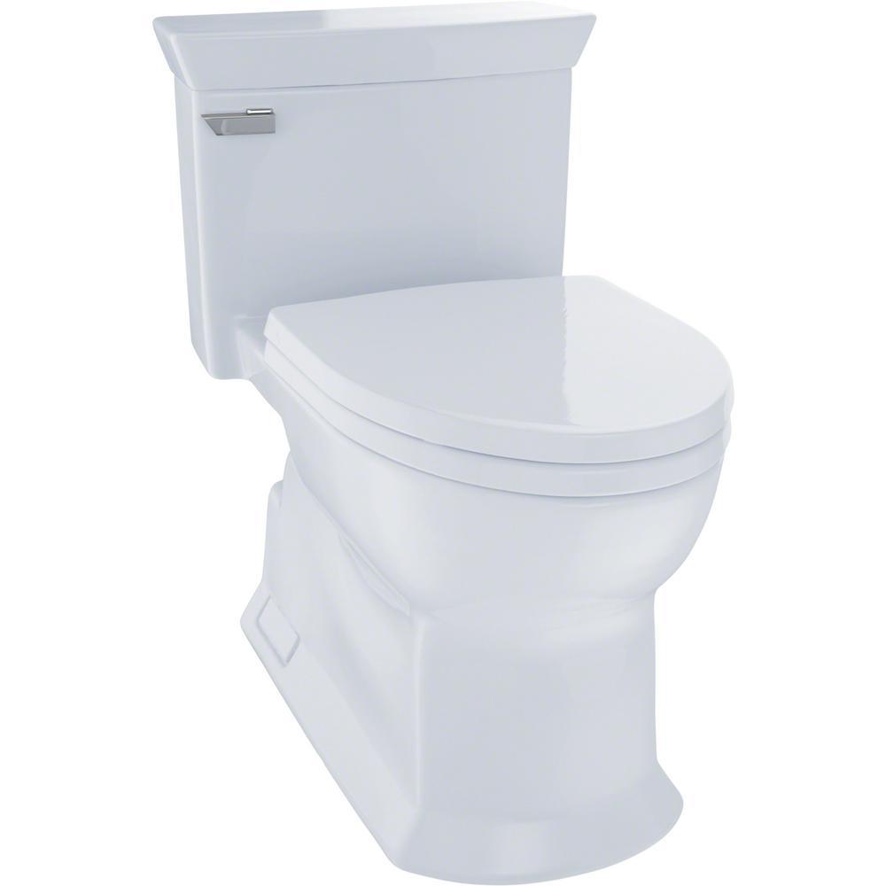 Eco Soiree 1-Piece 1.28 GPF Single Flush Elongated Skirted Toilet with CeFiONtect in Sedona Beige - Super Arbor