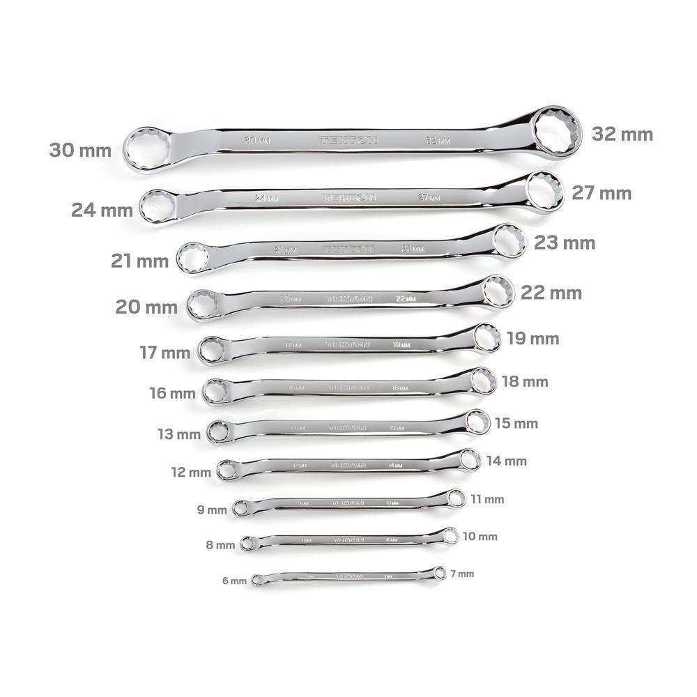 6-32 mm 45¬∞ Offset Box End Wrench Set (11-Piece) - Super Arbor