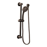 4-Spray 4 in. Eco-Performance Handheld Handshower with Slidebar in Brushed Nickel