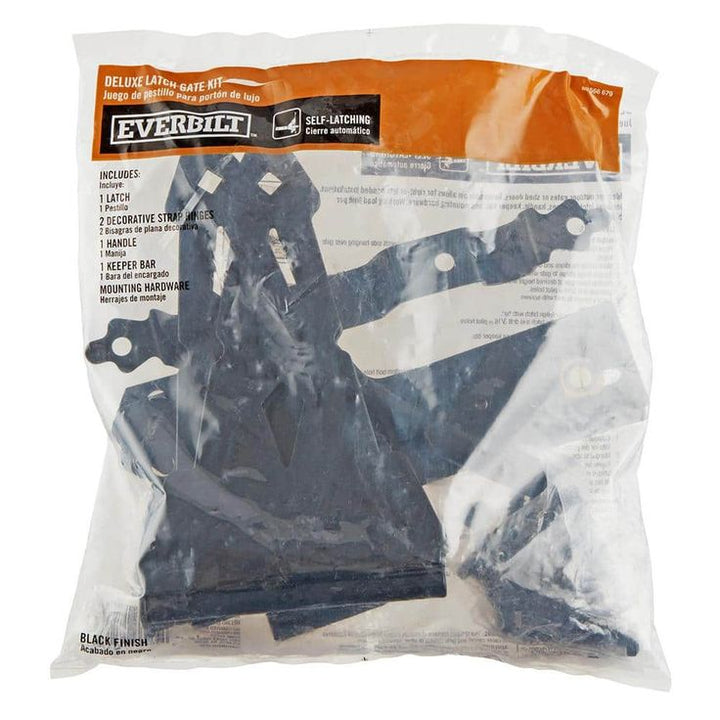 Everbilt Black Deluxe Latch Gate Set