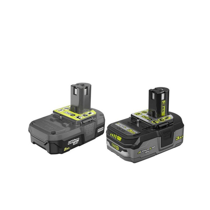 18-Volt ONE+ 2.0 Ah Lithium-Ion Compact Battery and 3.0 Ah Lithium-Ion LITHIUM+ HP High Capacity Battery