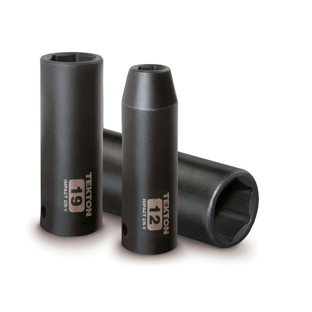1/2 in. Drive 10-24 mm 6-Point Deep Impact Socket Set (15-Piece) - Super Arbor