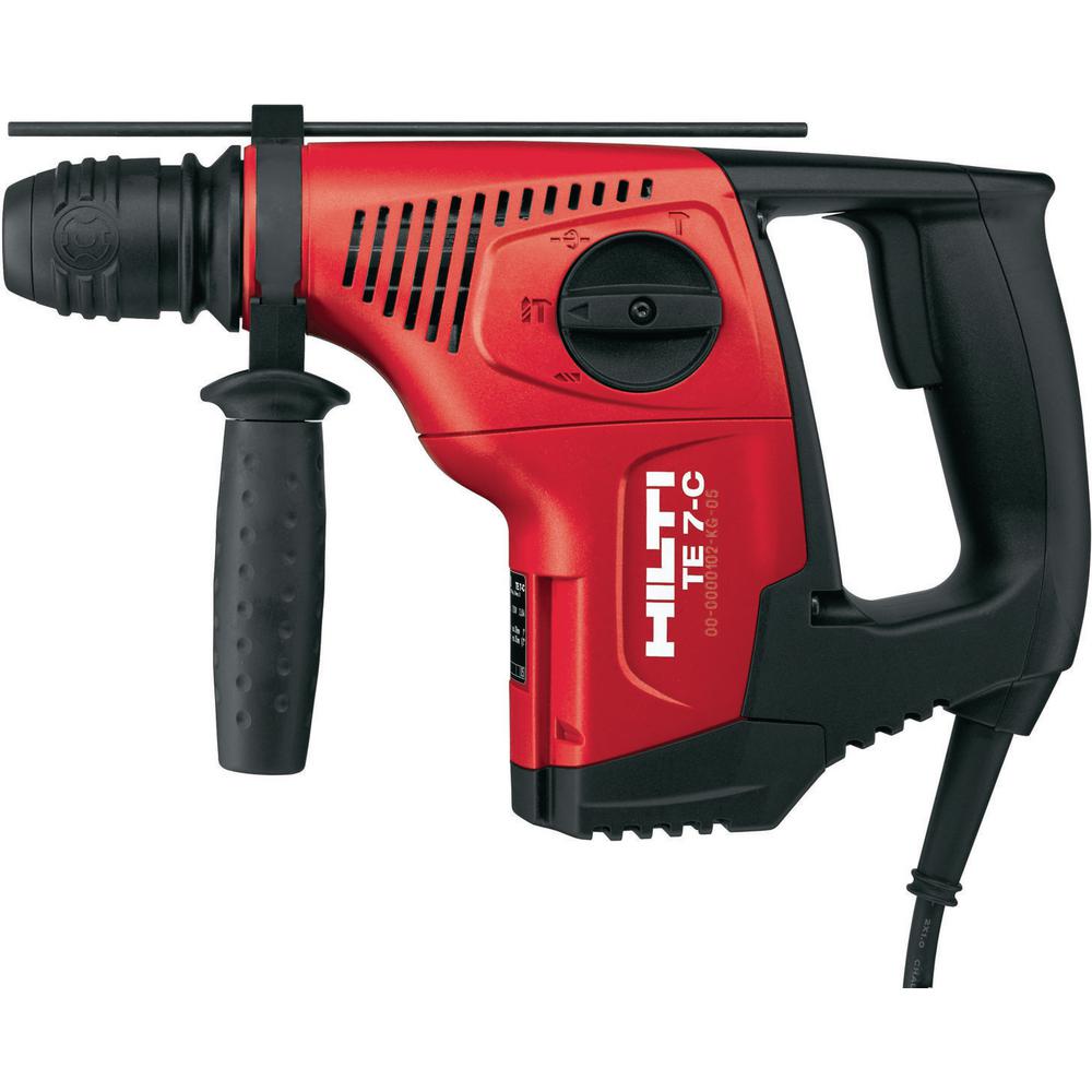 120-Volt SDS-Plus TE 7-C Corded Rotary Hammer Drill Kit with 2 TE-CX Hammer Drill Bits - Super Arbor