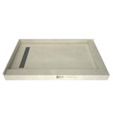 Redi Trench 48 in. x 72 in. Double Threshold Shower Base with Right Drain and Tileable Trench Grate - Super Arbor