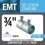 3/4 in. Electrical Metallic Tube (EMT) Set-Screw Coupling (25 Pack) - Super Arbor