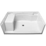 Accord 36 in. x 60 in. Single Threshold Shower Base in White - Super Arbor
