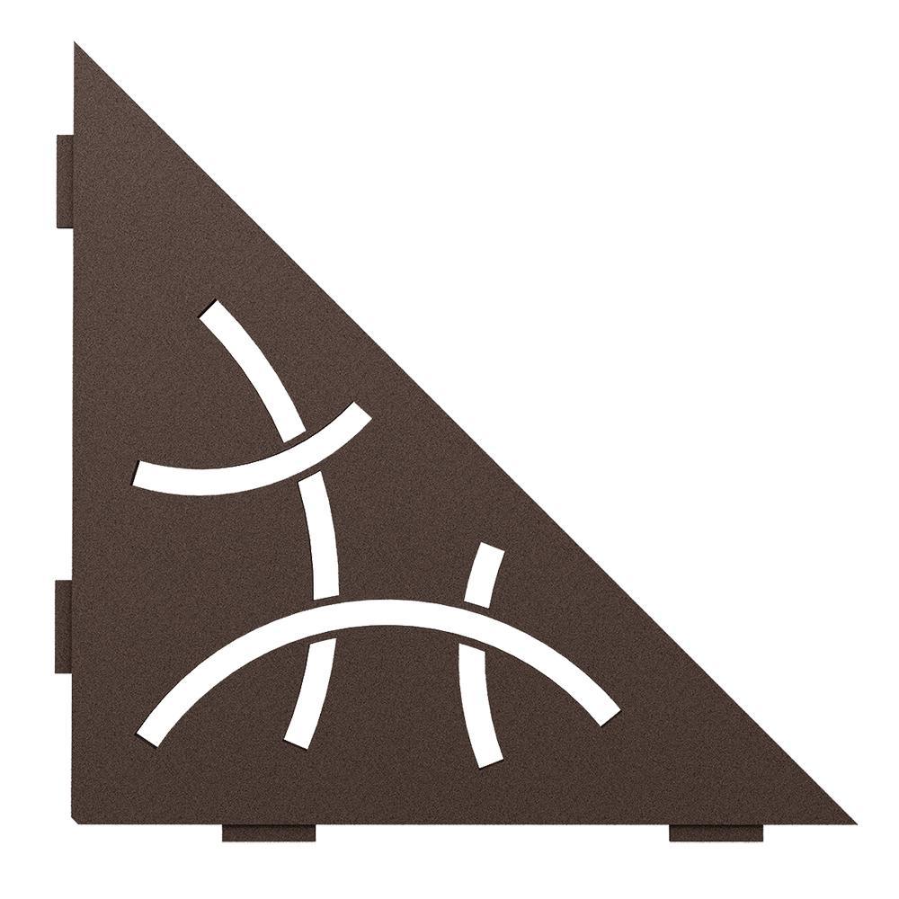 Shelf-E Bronze Coated Aluminum Curve Triangular Corner Shelf - Super Arbor