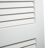 28 in. x 80 in. White Plantation Louver Panel Solid Core Wood Interior Door Slab - Super Arbor