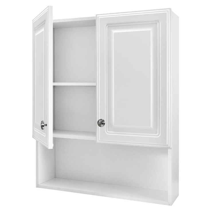 23-1/8 in. W x 27-7/8 in. H Framed Surface-Mount Bathroom Medicine Cabinet in White