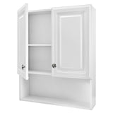 23-1/8 in. W x 27-7/8 in. H Framed Surface-Mount Bathroom Medicine Cabinet in White