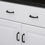 3 in. (76 mm) Center-to-Center Matte Black Traditional Drawer Pull - Super Arbor