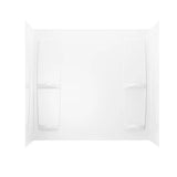 Pro-Series 60 in. W x 57 in. H Five Piece Glue Up Tub Surrounds in High Gloss White