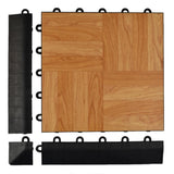 Greatmats Max Tile 12 in. x 12 in. x 5/8 in. Light Oak Vinyl Interlocking Raised Modular Floor Tile (Case of 26)