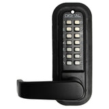 2835 Double Combination Jet Black Keyless Mechanical Passage Handleset Door Lever Lock - Super Arbor