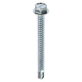 #14 x 2-1/2 in. External Hex-Washer Head Drill-Point Screw (120-Pack)