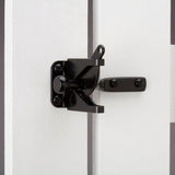 Everbilt Black Stainless Steel Decorative Gate Hinge and Latch Set