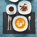 Elisa White Porcelain 30-Piece Casual Ivory White Porcelain Dinnerware Set (Service for 6)