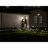 Ring Smart Lighting Motion Activated Outdoor Solar Integrated LED Black Pathlight with Smart Lighting Bridge (2-Pack)