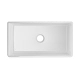 Farmhouse Apron Front Fireclay 33 in. Picture Frame Single Bowl Kitchen Sink in White with Grid and Strainer